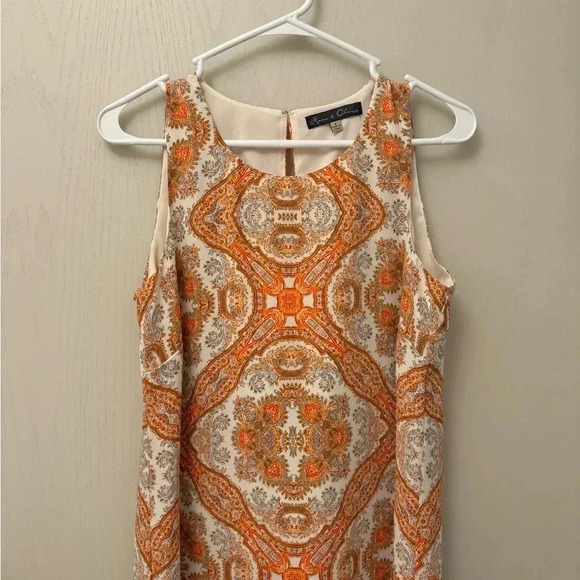 Beautiful Paisley Print Lined Sheath Dress EUC Size 4 Patterned Sleeveless - Picture 3 of 10